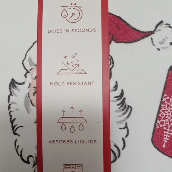 Santa Dish Drying Mat 🎅🎅🎅 - Picture 2 of 8